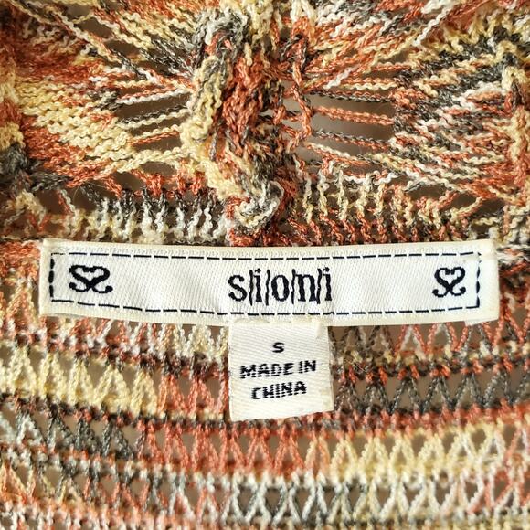 Sioni Women 3D Knit Cardigan S Cottage Granny Cabin Boho Neutral Artsy Lagenlook - Picture 3 of 9